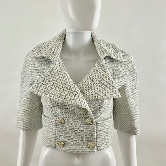 CHANEL Tweed Eyelet Crop Jacket - Picture 1 of 9